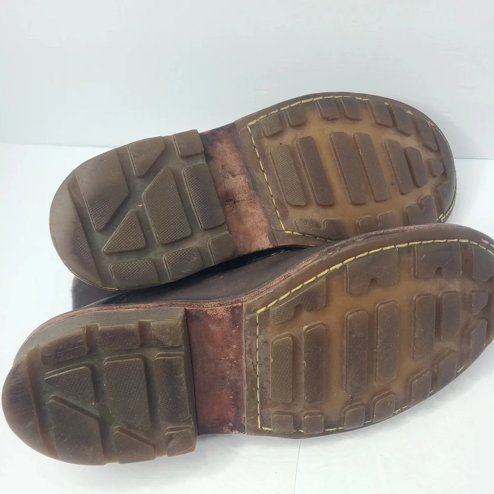 Dr. Martens 11539 Brown Leather Combat Boots Y2K Grunge Workwear US 11 00s